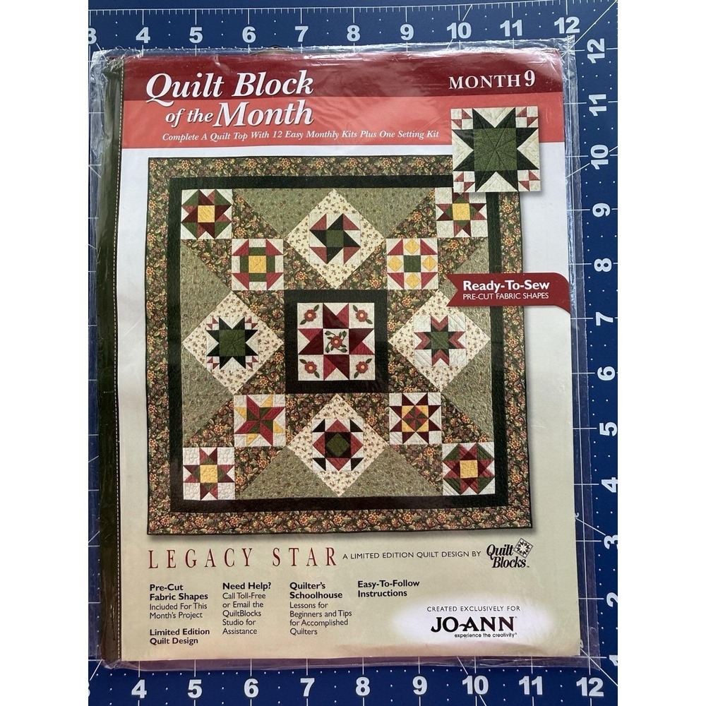 Joann Quilt‎ BOM Legacy Star Limited Ed. Month 9 TWINKLING STAR *New Open Pkg*